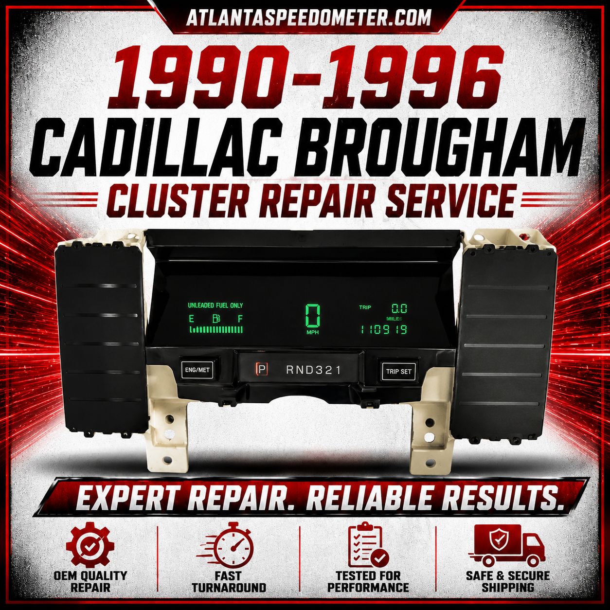 1990-1996 Cadillac Brougham Cluster Repair