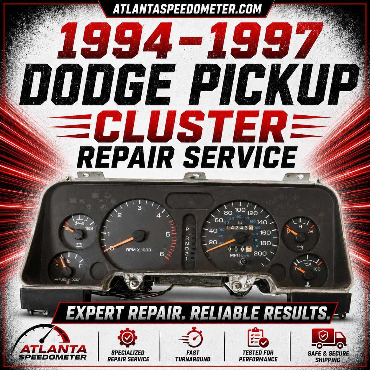 1994-1997 Dodge Pickup Cluster Repair