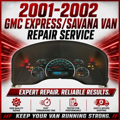 2001-2002 Chevrolet Express/GMC Savana Van Instrument Cluster Complete Rebuild