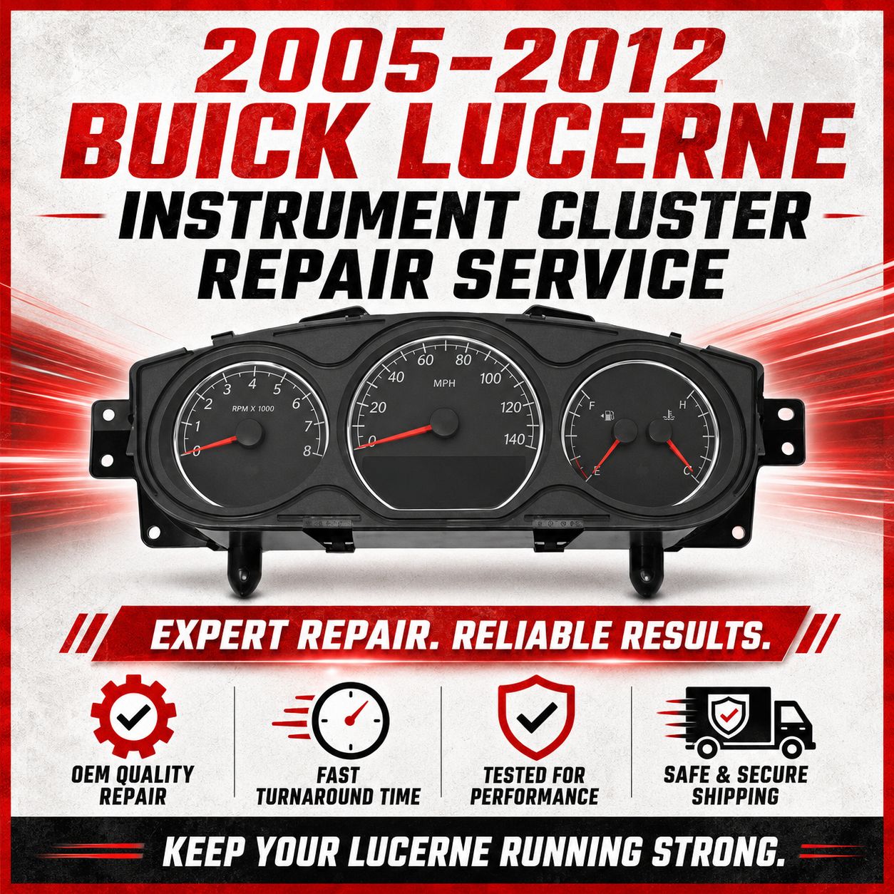 2005-2012 Buick Lucerne Instrument Cluster Repair