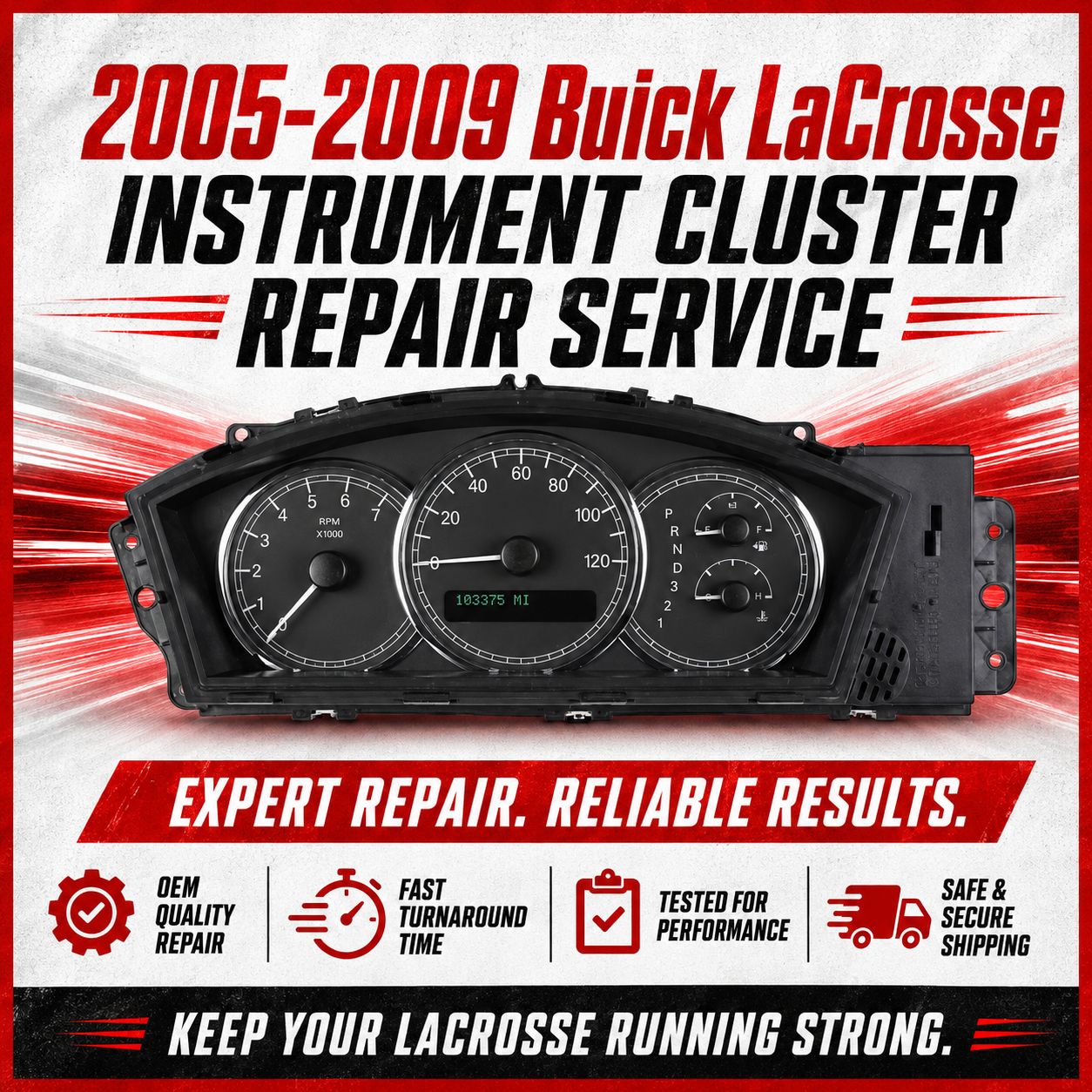 2005-2009 Buick LaCrosse Instrument Repair