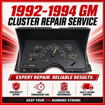 1992-1994 GM Full Size Pickup Cluster Repair Service