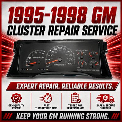 1995-1998 GM Full Size Pickup &amp; SUV  Cluster Repair Service