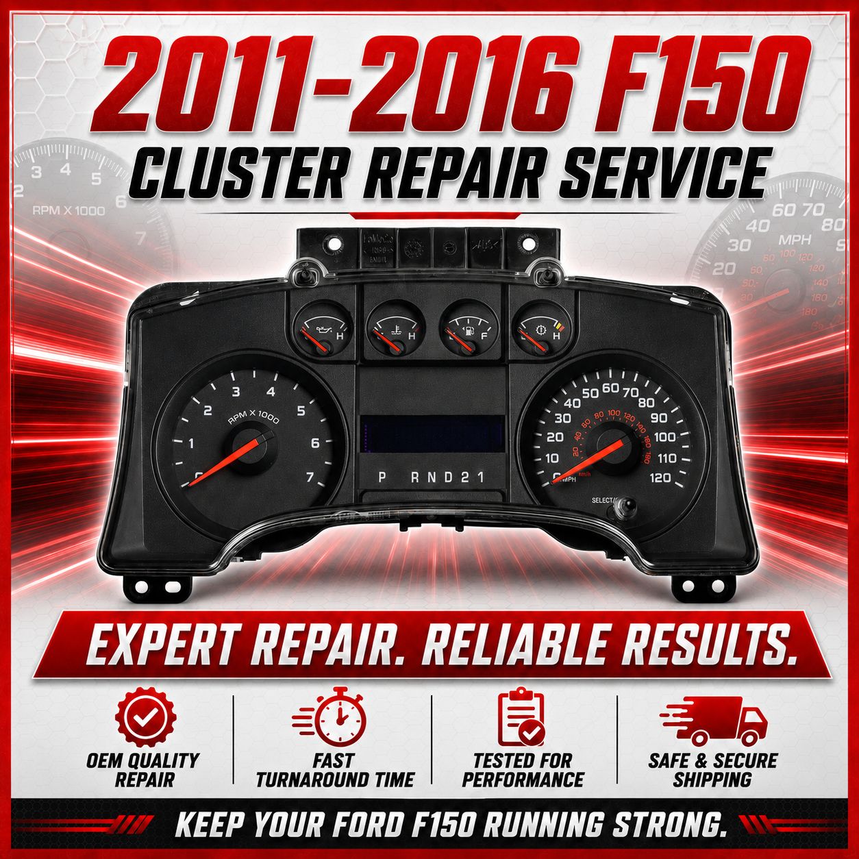 2011-2016 Ford F150 Instrument Cluster Repair
