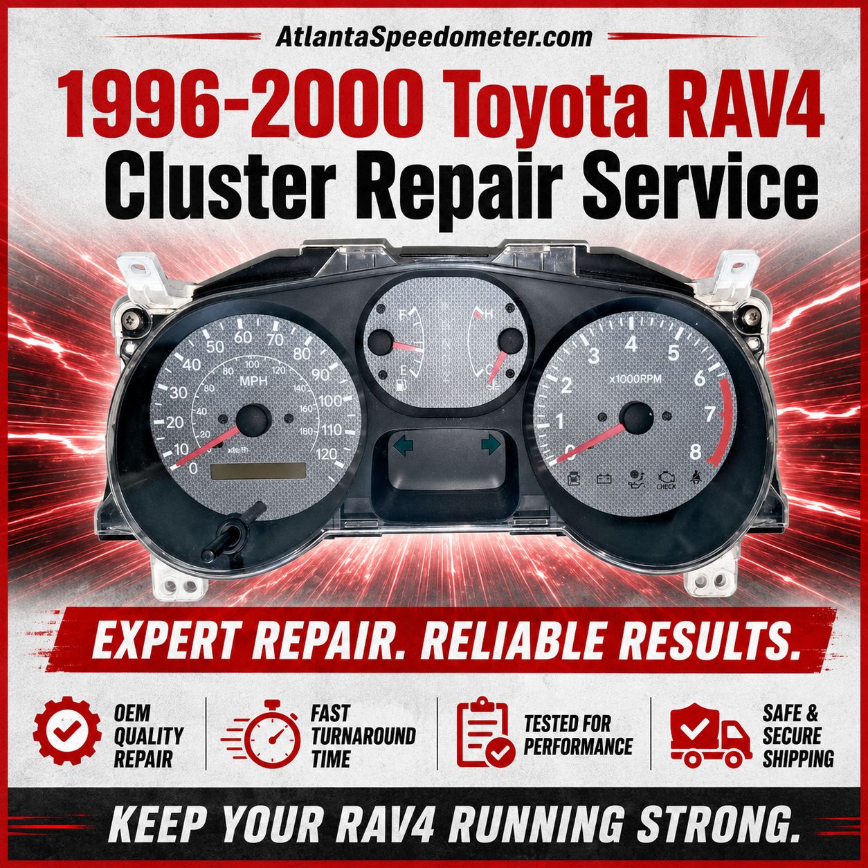 1996-2000 Toyota Rav4 Instrument Cluster Repair