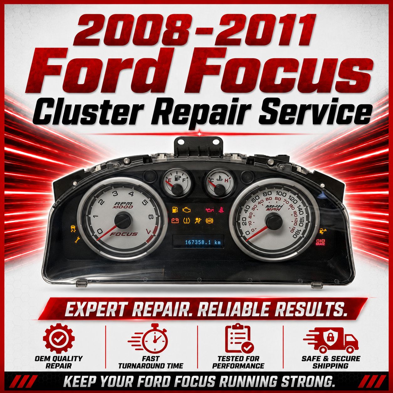 2008-2011 Ford Focus Instrument Cluster Repair