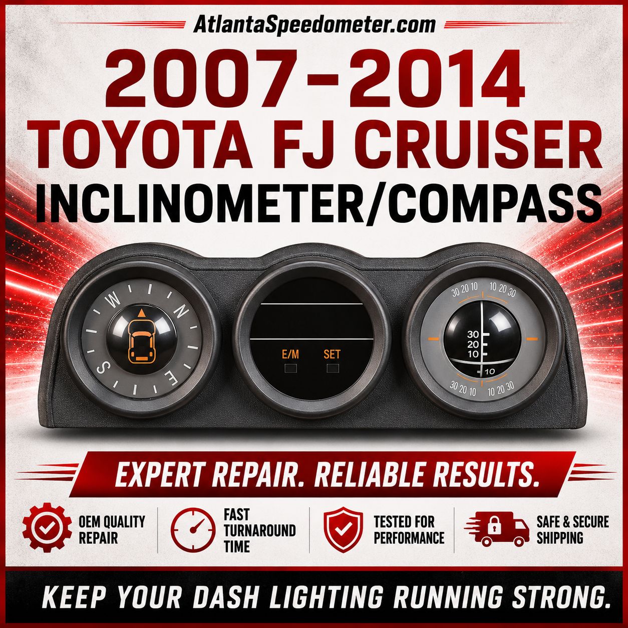 2007-2014 Toyota FJ Cruiser Inclinometer/Compass Repair