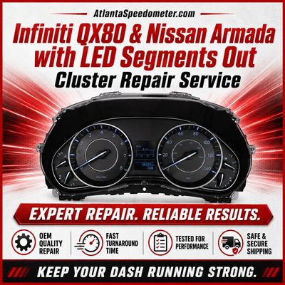2014-2021 Infiniti QX80 &amp; 2017-2021 Nissan Armada Instrument Cluster Repair