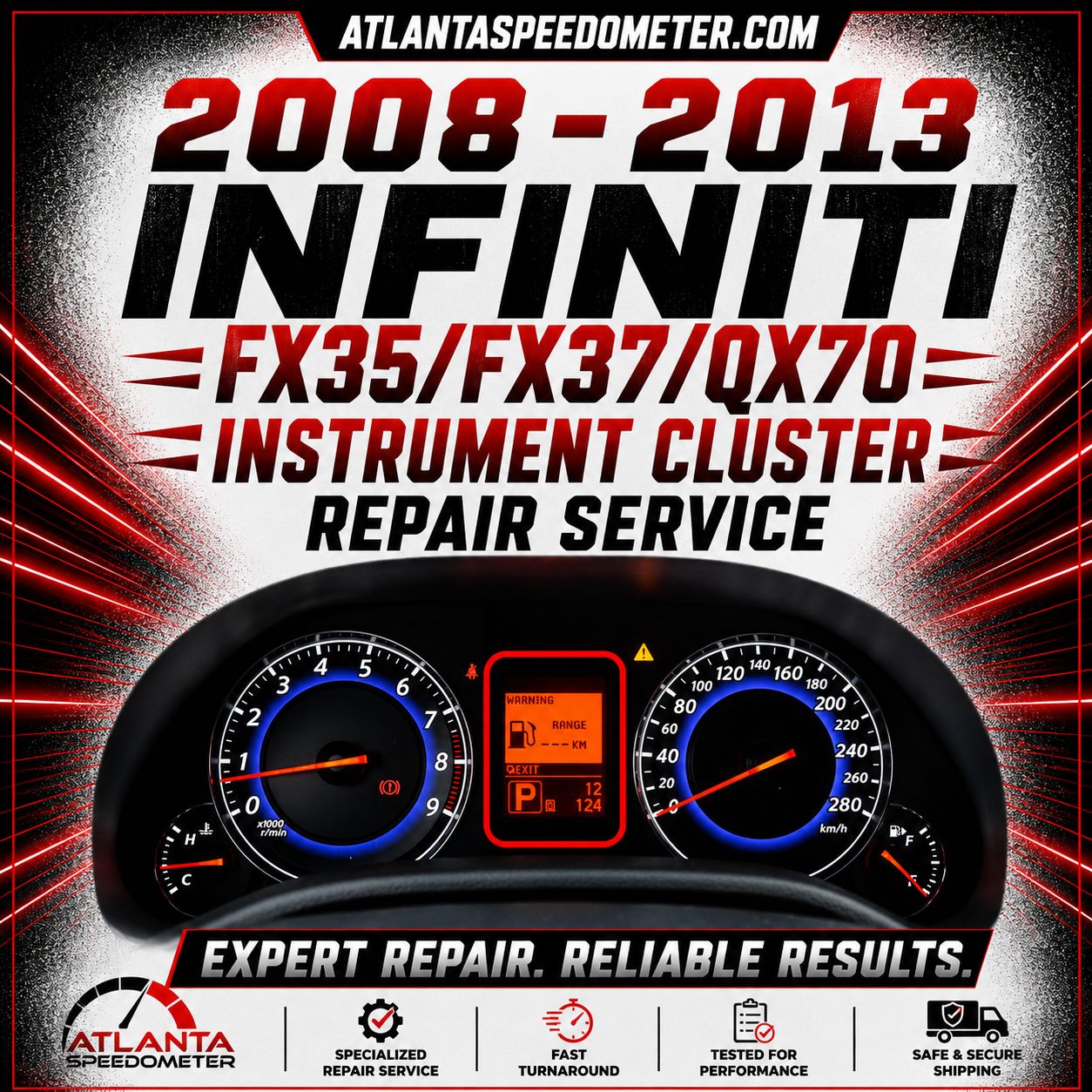 2008-2013 Infiniti FX35/FX37/QX70 Instrument Cluster Complete Rebuild