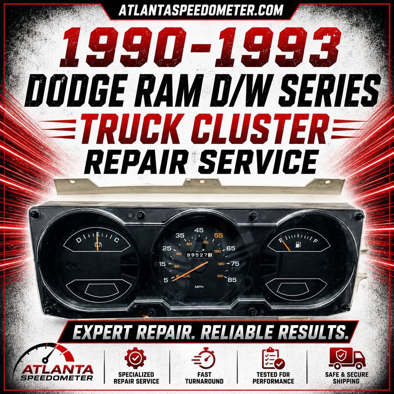 1990-1993 Dodge RAM D/W Series Truck Cluster Repair