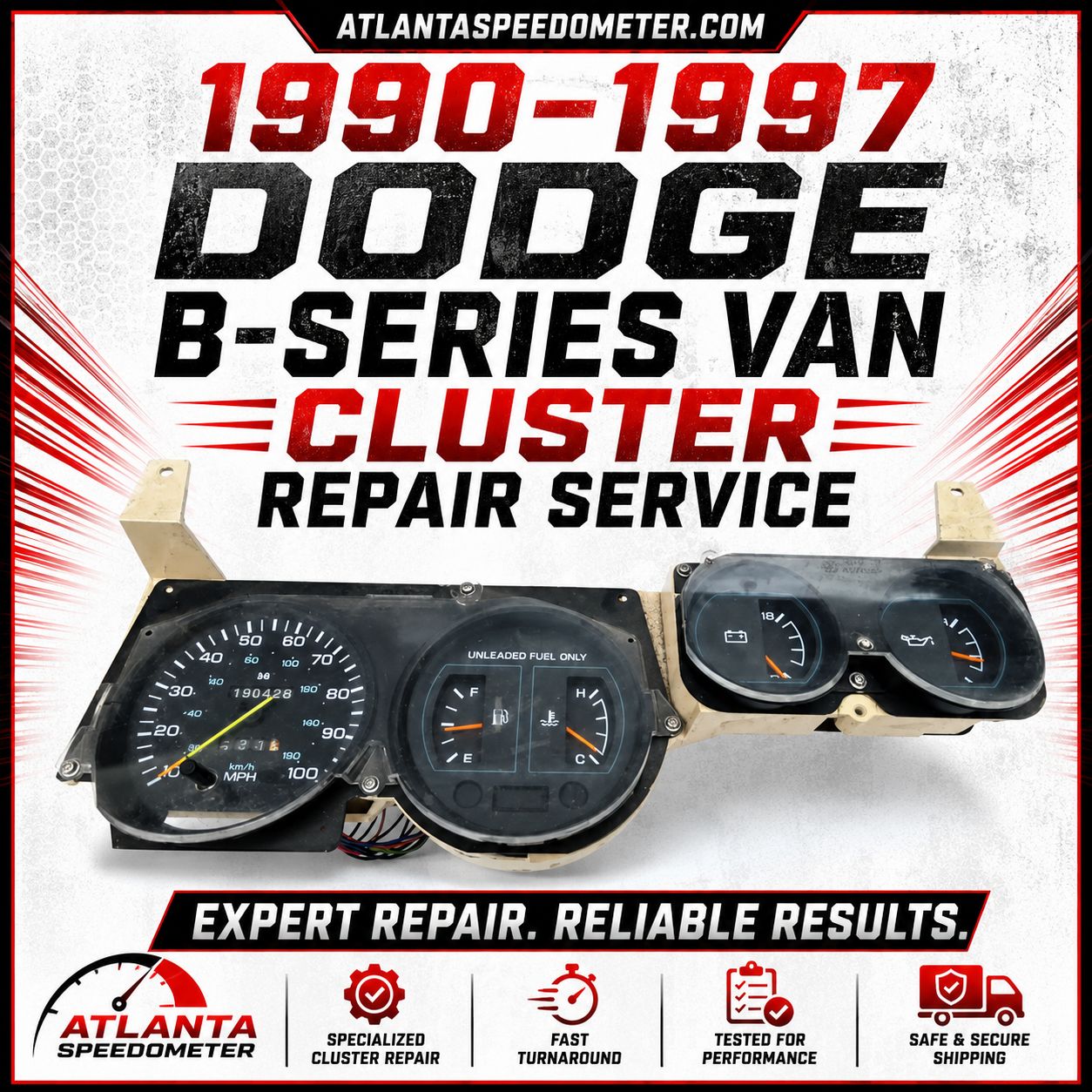 1990-1997 Dodge B-Series Van Cluster Repair