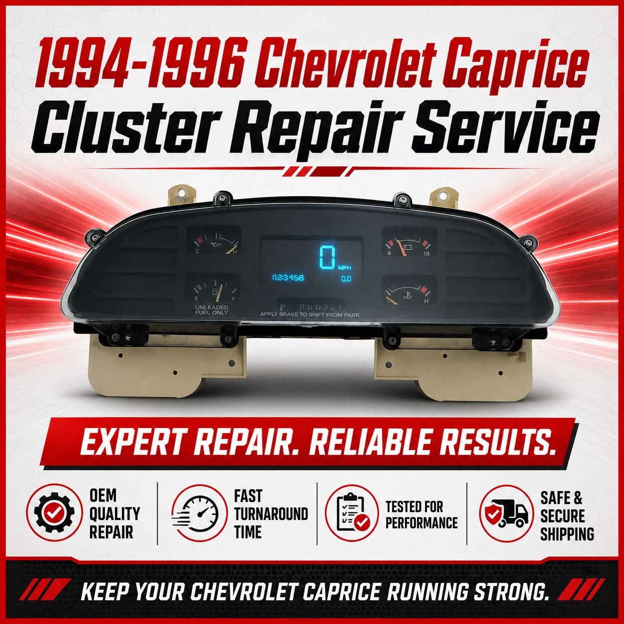1994-1996 Chevrolet Caprice Instrument Cluster Repair