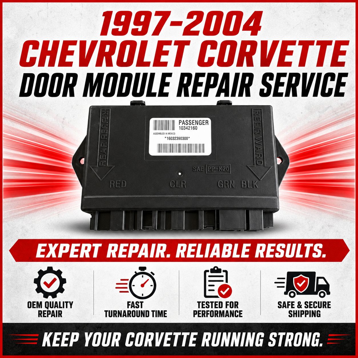 1997-2004 Chevrolet Corvette Door Module Module Repair