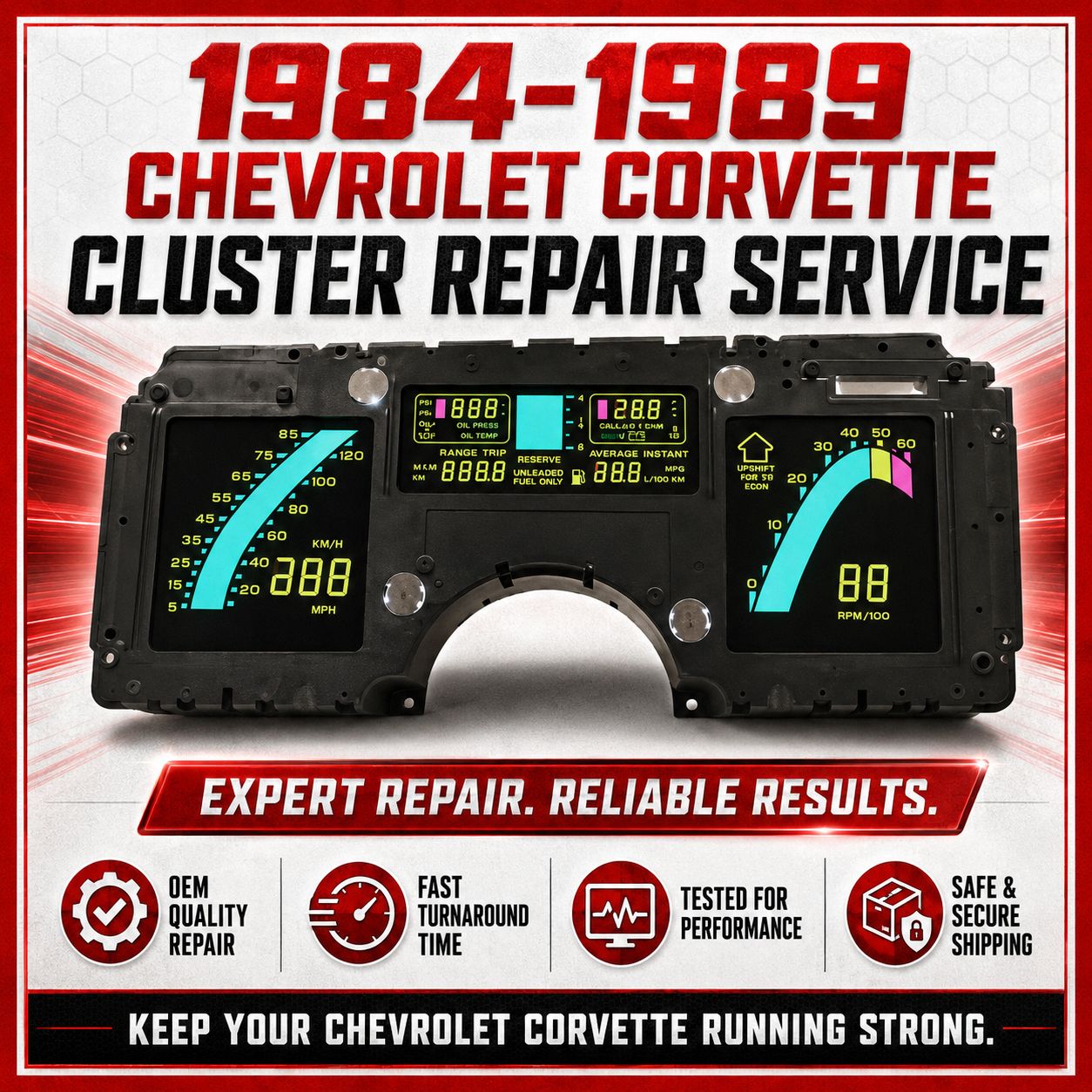 1984-1989 Chevrolet Corvette Instrument Cluster Repair