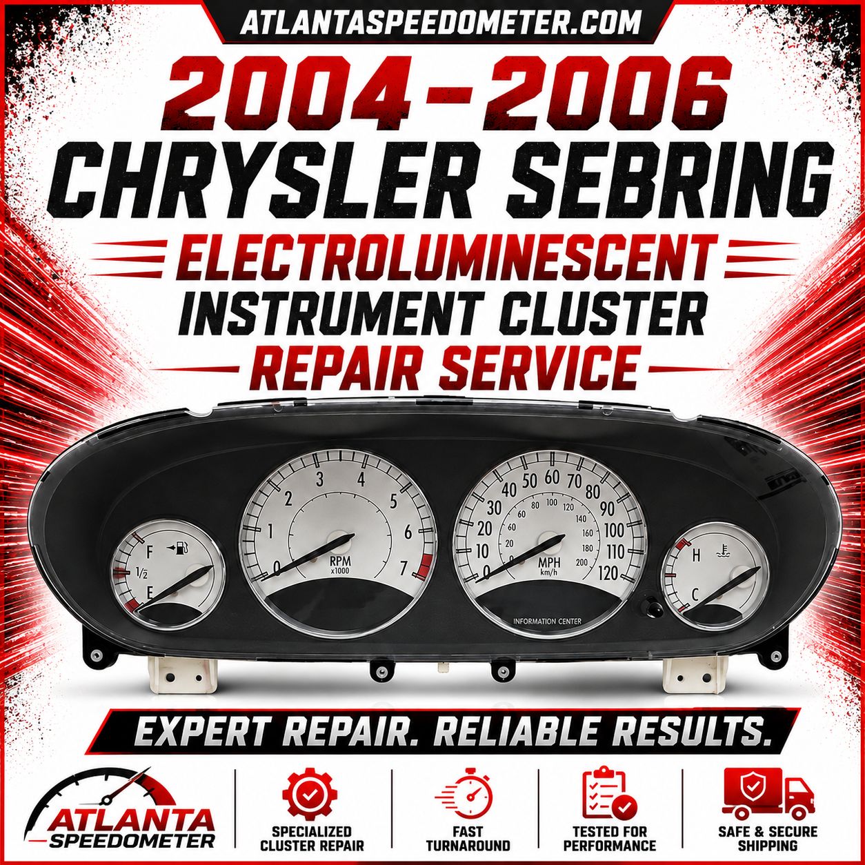 2004-2006 Chrysler Sebring Electroluminescent Backlighting Repair