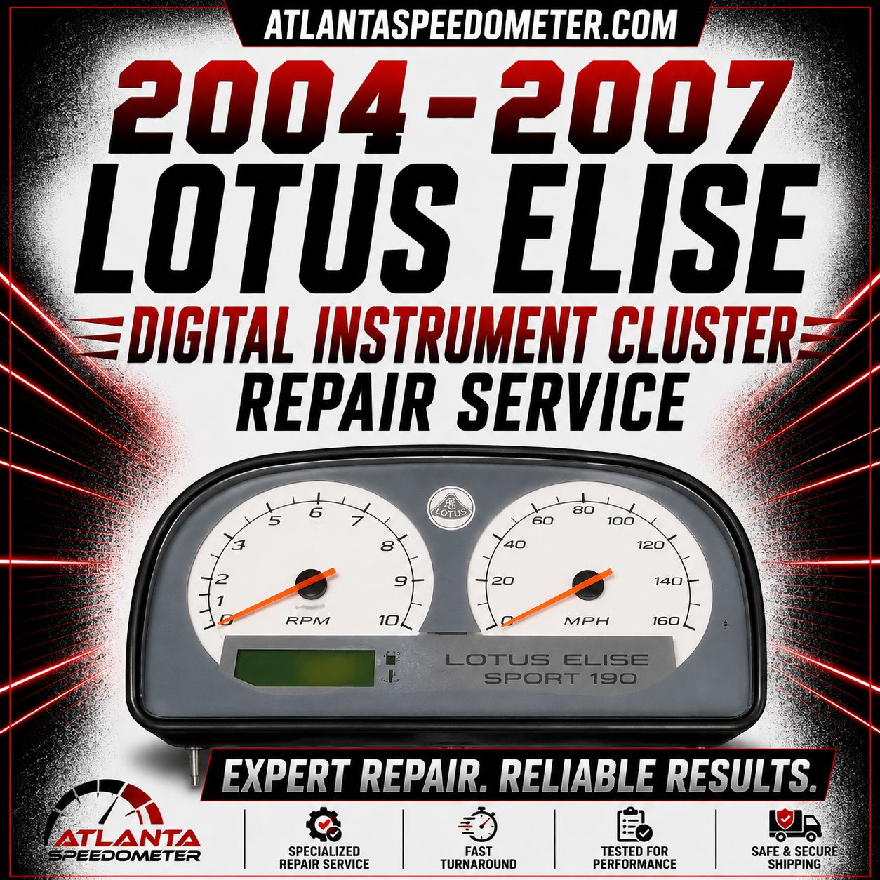 2004-2007 Lotus Elise &amp; Exige Instrument Cluster Complete Rebuild