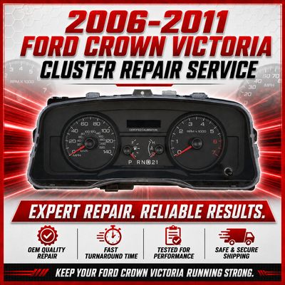 2006-2011 Ford Crown Victoria Complete Instrument Cluster Rebuild