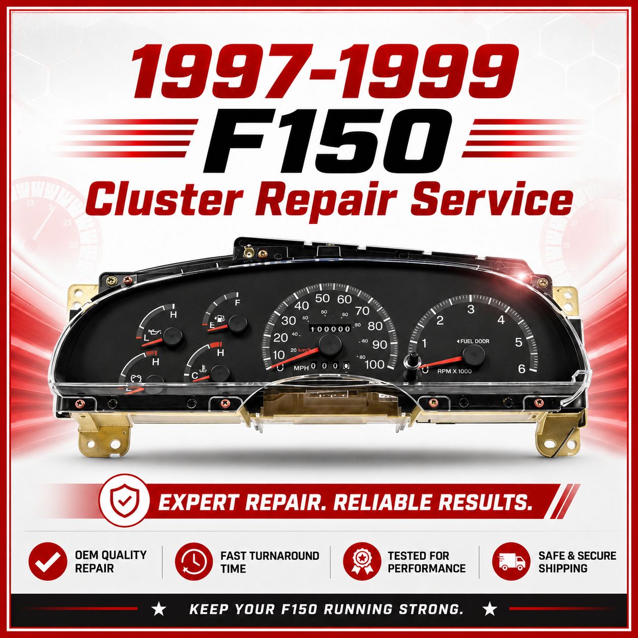 1997-1999 Ford F150 Expedition Instrument Cluster Repair Service