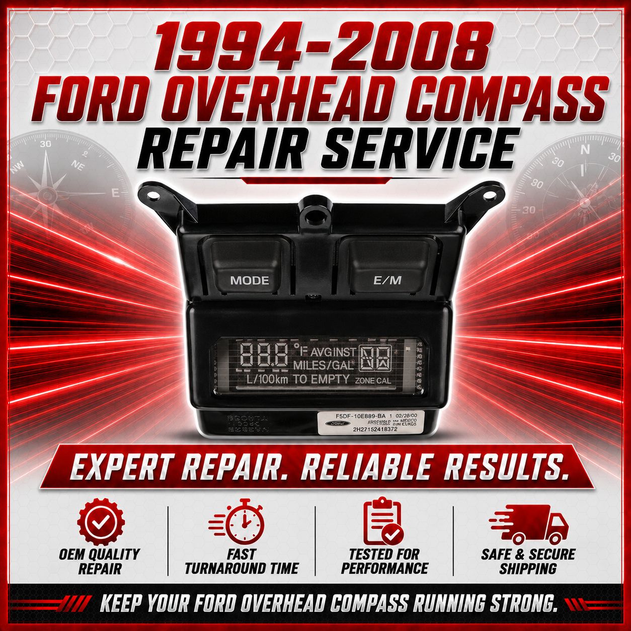 1994-2008 Ford Overhead Console Compass Rebuild
