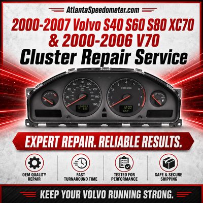 2000-2007 Volvo S40 S60 S80 XC70 &amp; 2000-2006 V70 Cluster Rebuild