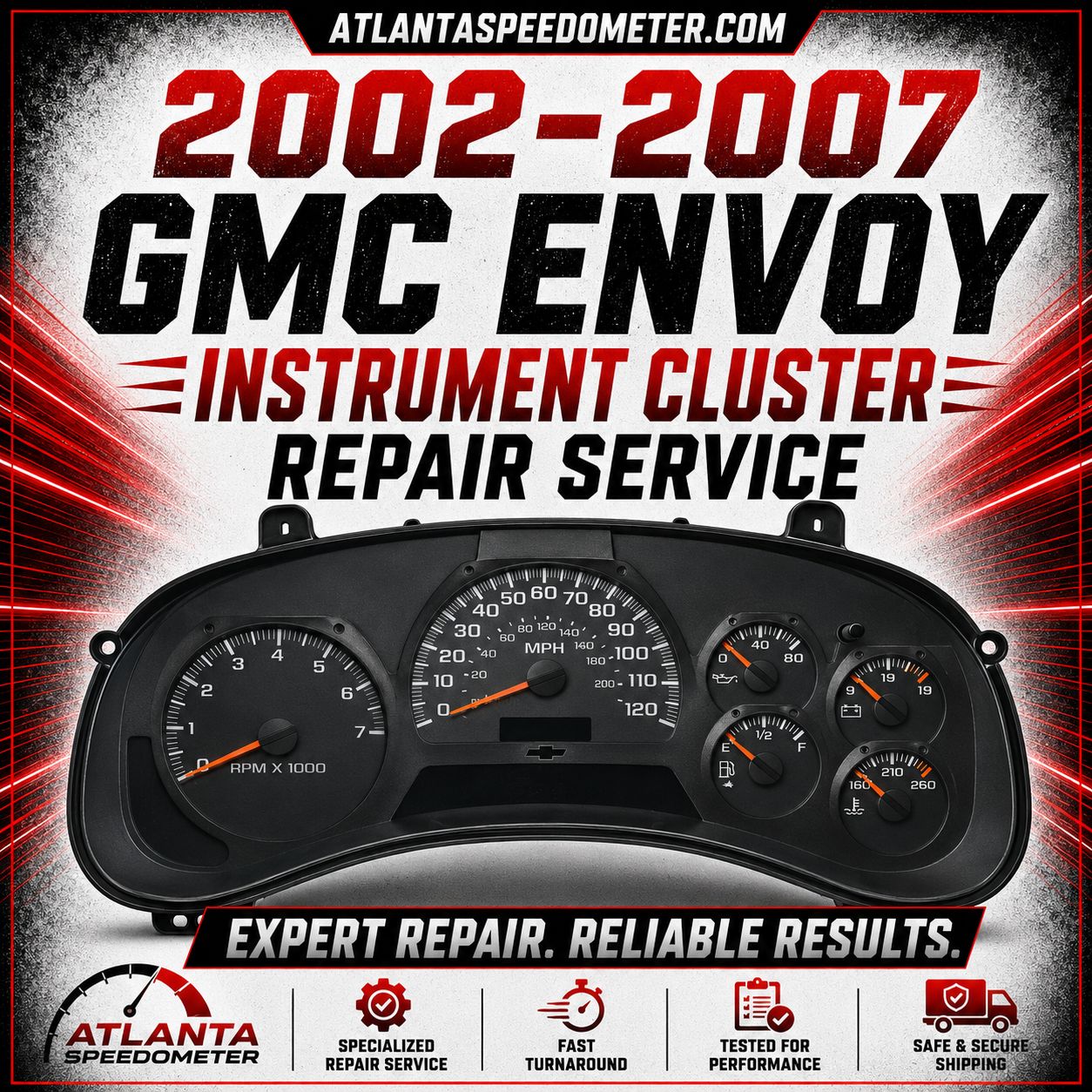 2002-2007 GMC Envoy Instrument Cluster Complete Rebuild