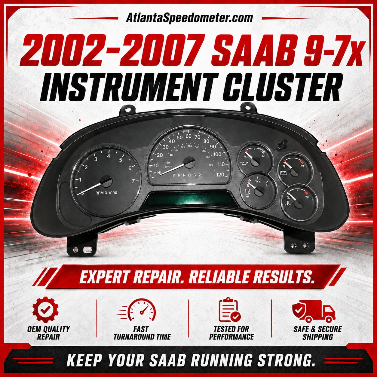 2002-2007 Saab 9-7x Instrument Cluster Complete Rebuild