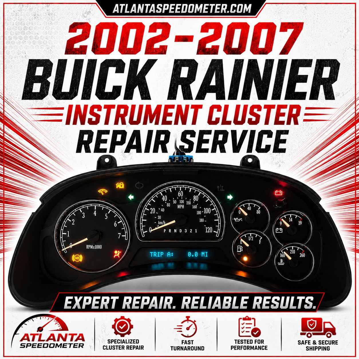2002-2007 Buick Rainer Instrument Cluster Complete Rebuild