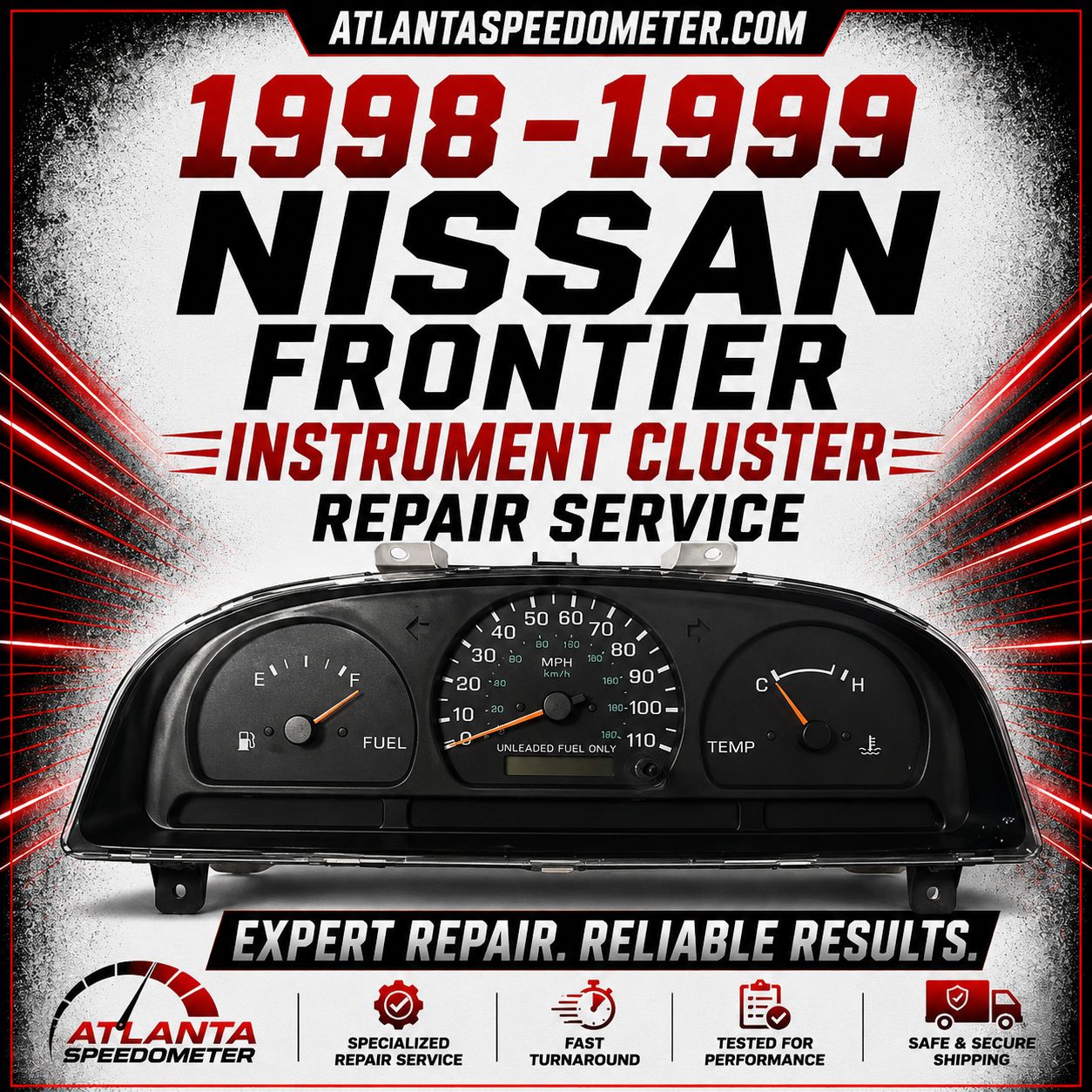 1998-1999 Nissan Frontier Instrument Cluster Complete Rebuild