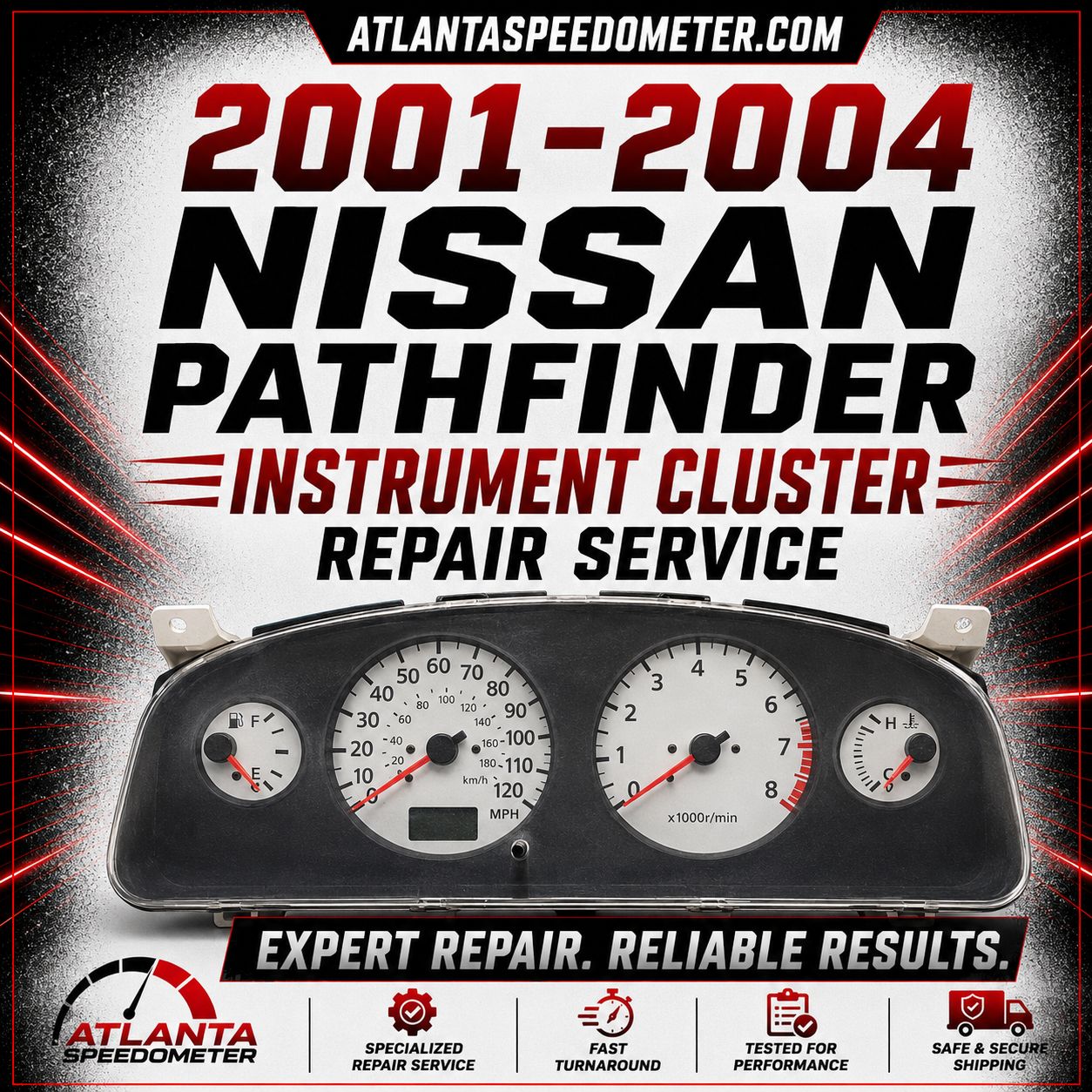 2001-2004 Nissan Pathfinder Instrument Cluster Complete Rebuild