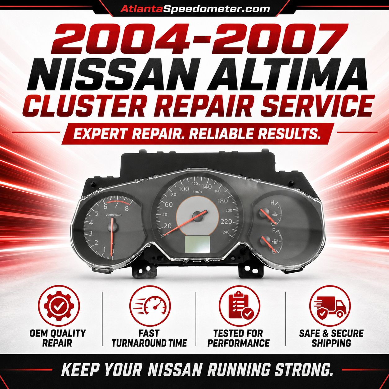 2004-2007 Nissan Altima 04-07 Instrument Cluster Complete Rebuild