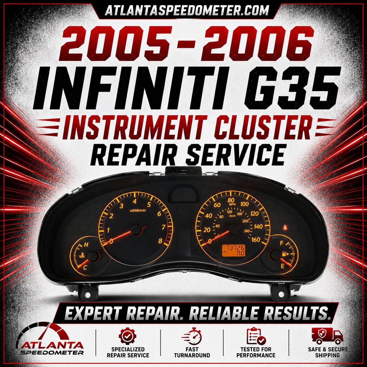 2005-2006 Infiniti G35 Instrument Cluster Complete Rebuild