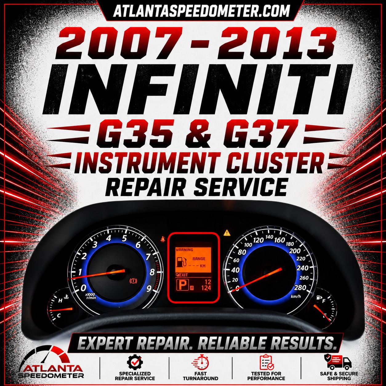 2007-2013 Infiniti G35 &amp; G37 Instrument Cluster Complete Rebuild