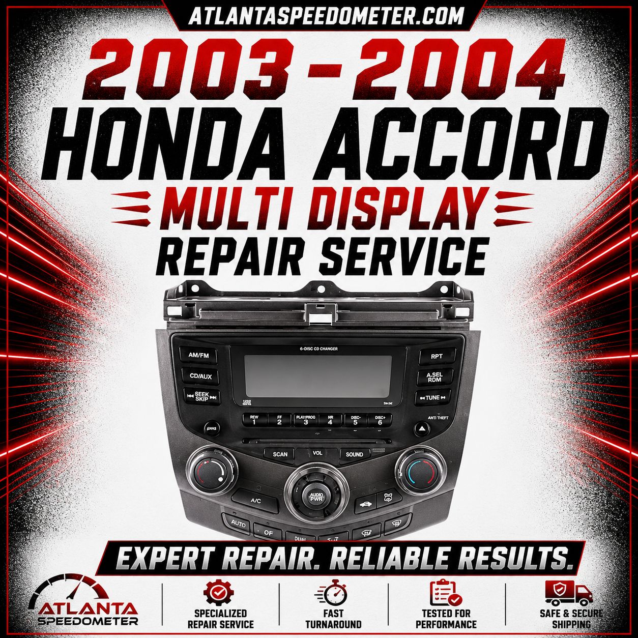 2003-2004 Honda Accord Multi Display Repair