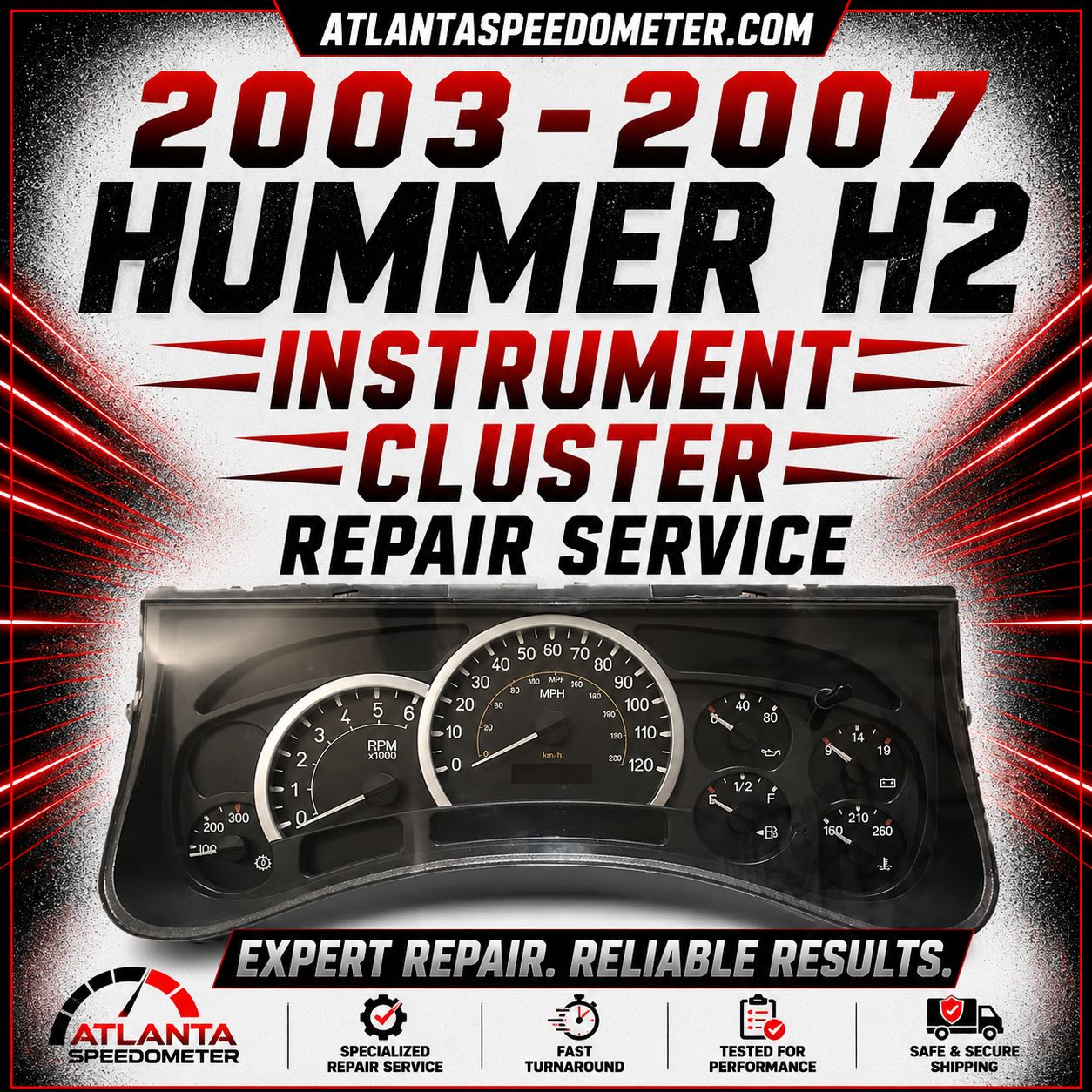 2003-2007 Hummer H2 Instrument Cluster Complete Rebuild