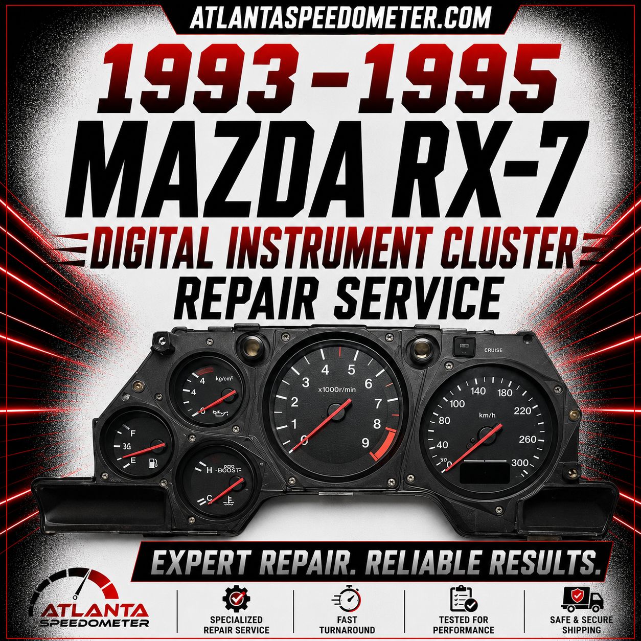 1993-1995 Mazda RX-7 Instrument Cluster Complete Rebuild