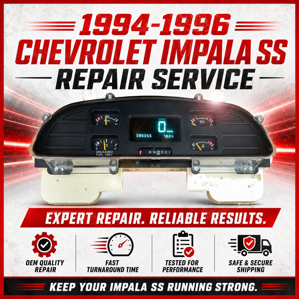 1994-1996 Chevrolet Impala SS Instrument Cluster Repair