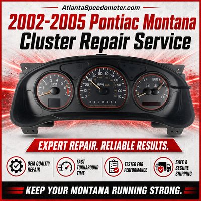 2002-2005 Pontiac Montana Instrument Cluster Complete Rebuild