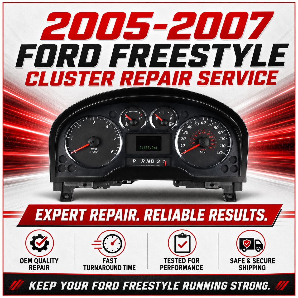 2005-2007 Ford Freestyle Instrument Cluster Complete Rebuild