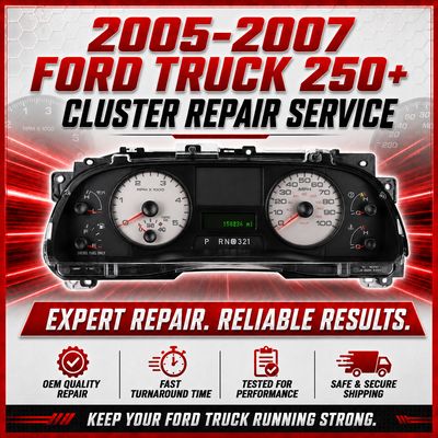 2005-2007 Ford F250 F350 F450 F550 &amp; F53 Chassis Instrument Cluster Complete Rebuild