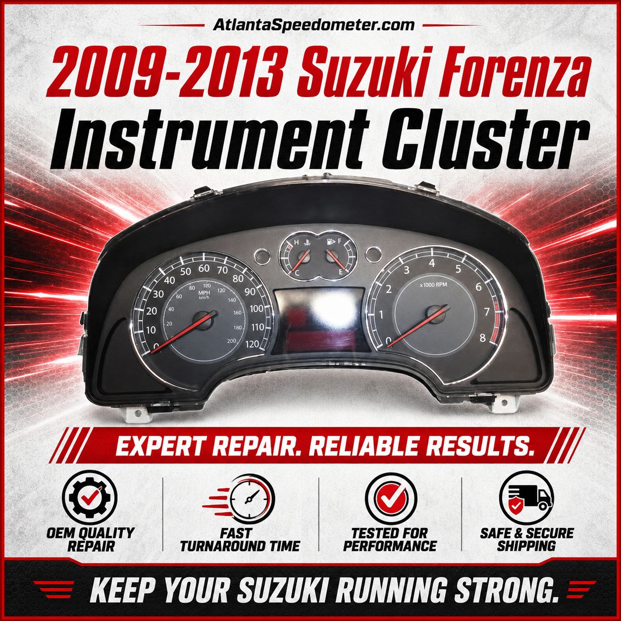 2009-2013 Suzuki Forenza Instrument Cluster Repair