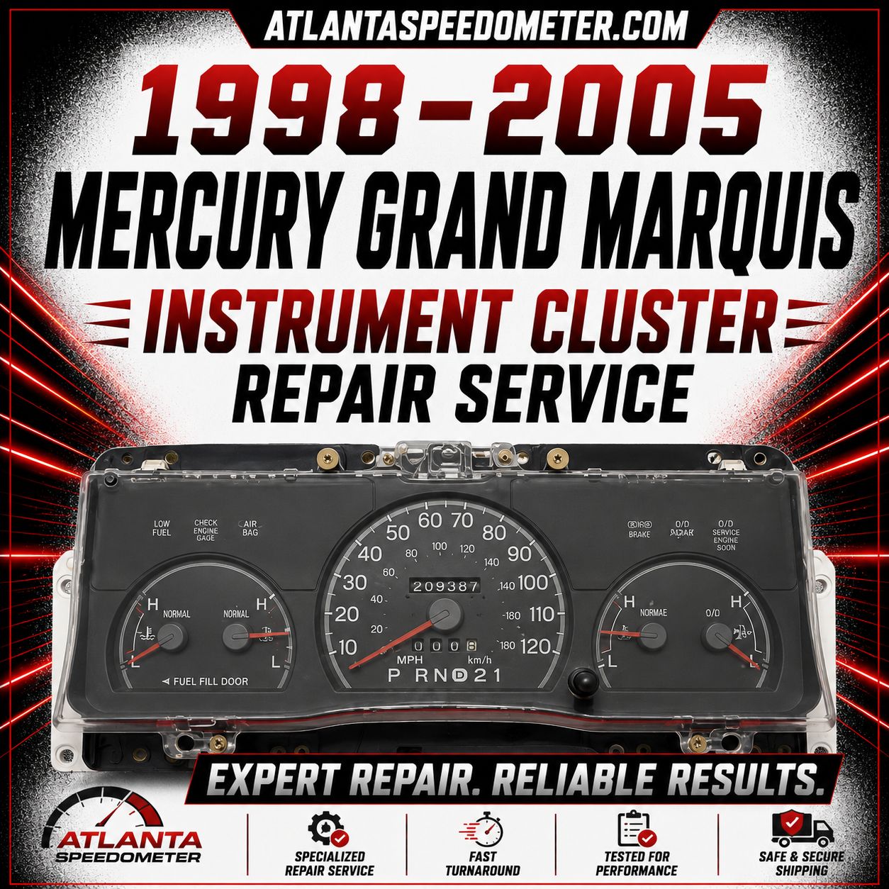 1998-2005 Mercury Grand Marquis Odometer Repair
