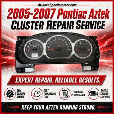 2005-2007 Pontiac Aztec Complete Instrument Cluster Rebuild