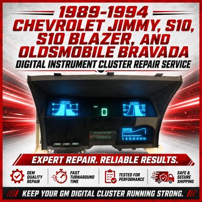 1989-1994 Chevrolet Jimmy, S10, S10 Blazer, and Oldsmobile Bravada Digital Instrument Cluster Repair