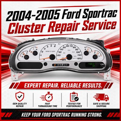 2004-2005 Ford Sportrac Instrument Cluster Complete Rebuild