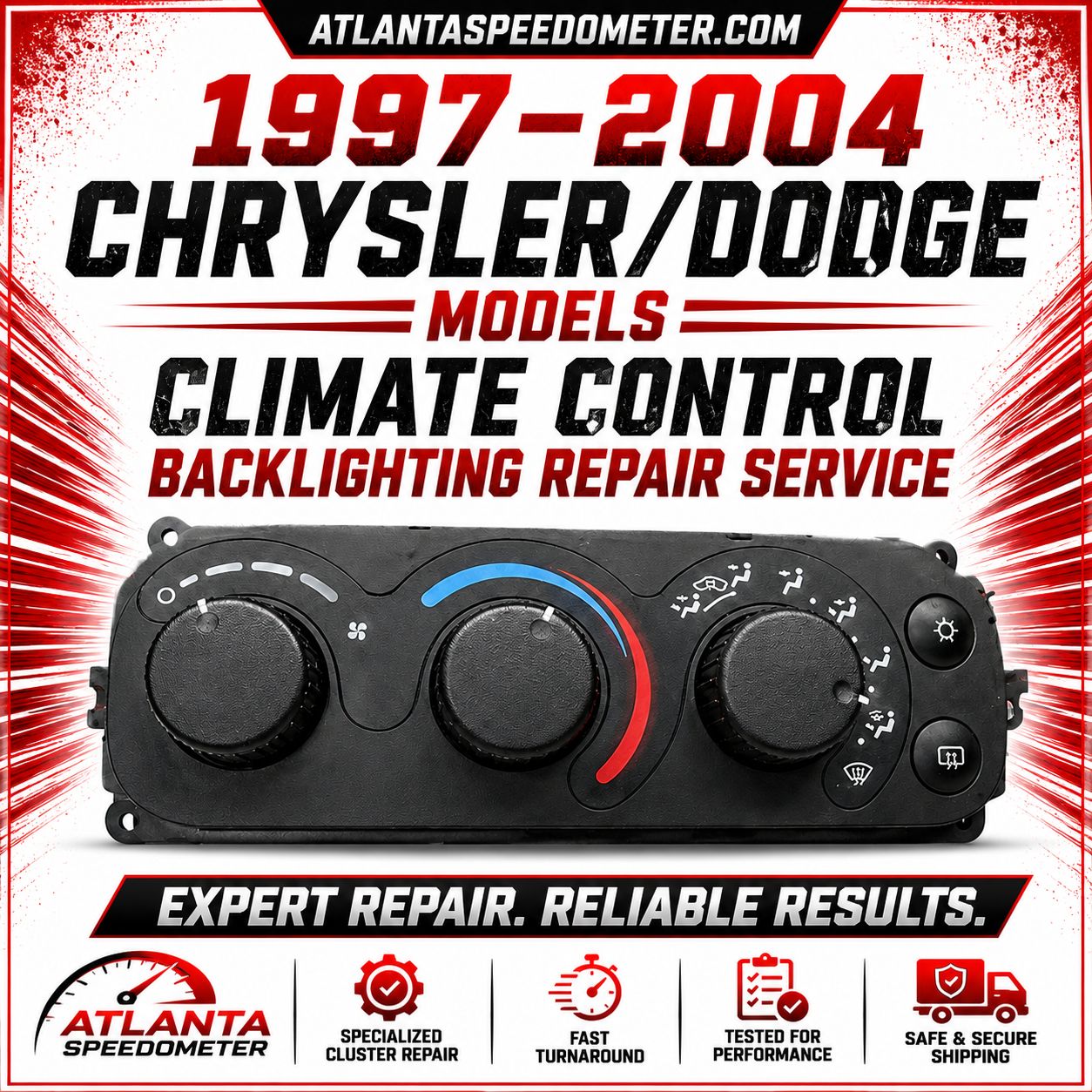 1997-2004 Chrysler/Dodge Models Climate Control Backlighting Replacement