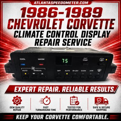 1986-1989 Chevrolet Corvette Climate Control Display Repair