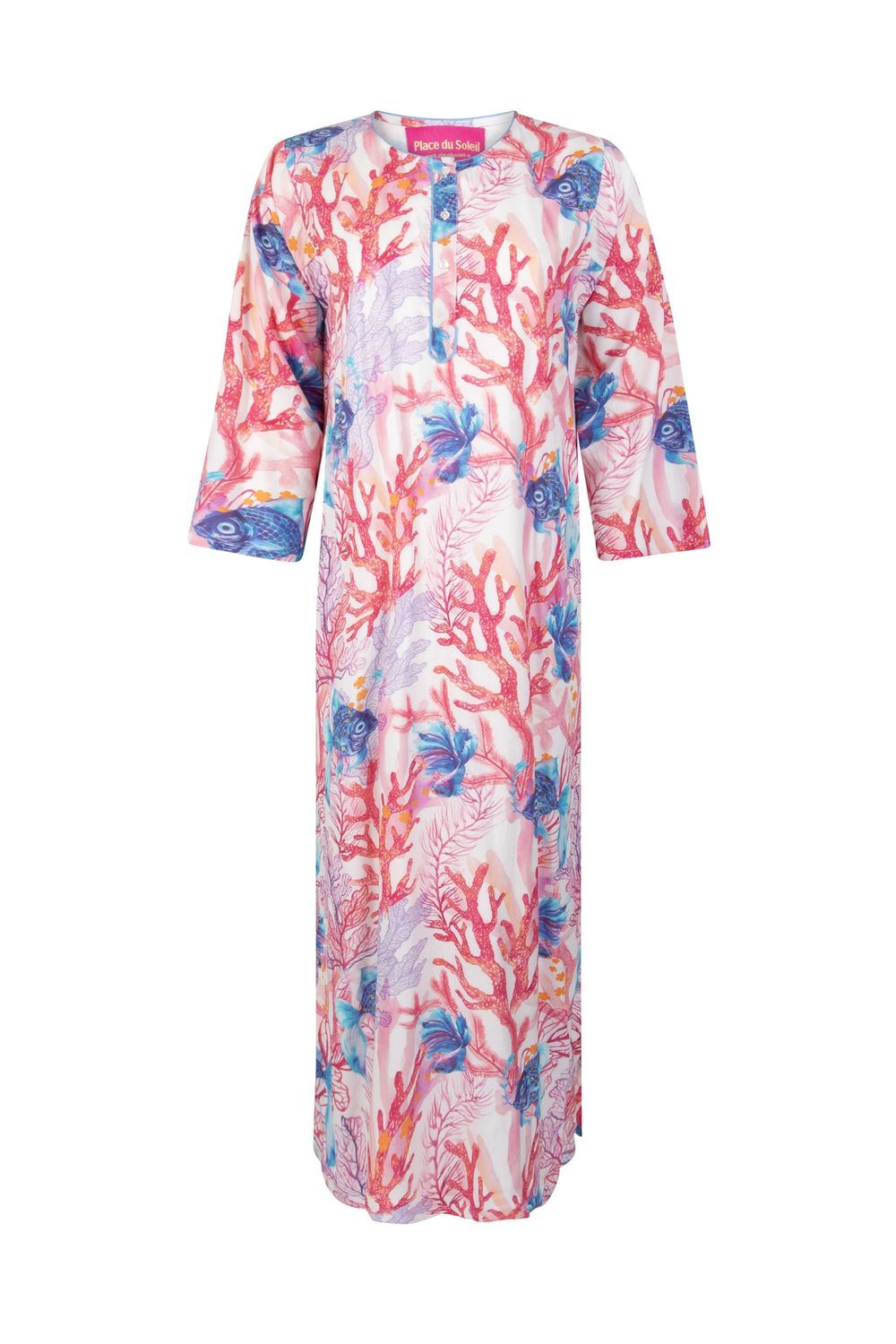 Blue Fish Coral Dress, Size: M