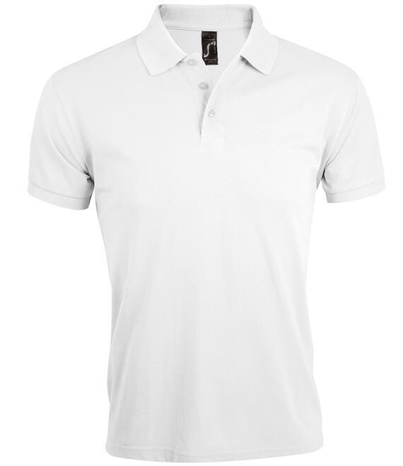 Prime Poly/Cotton Piqué Polo Shirt, Colour: White