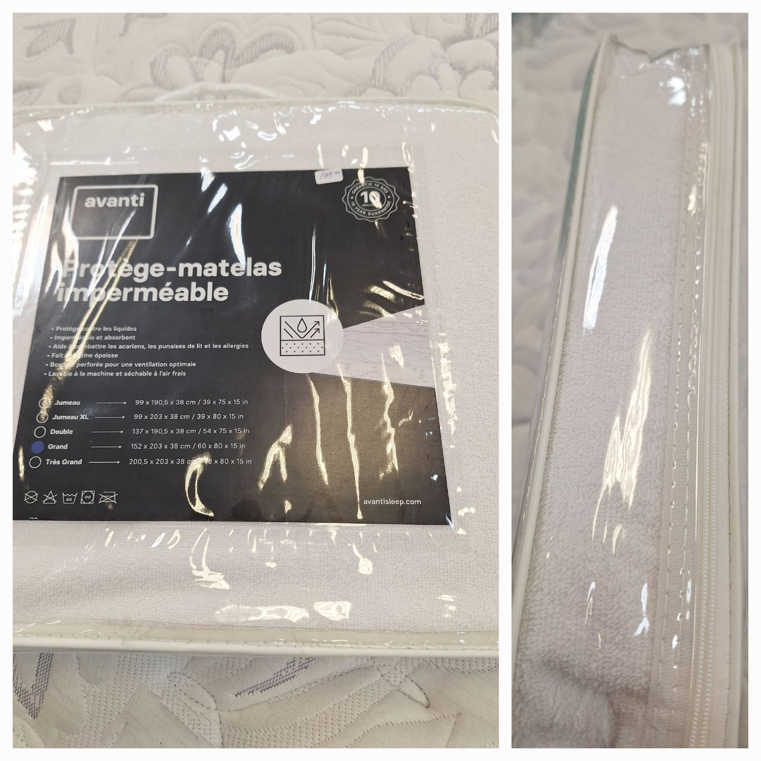 Le protège-matelas est une excellente option pour garder votre matelas propre et protégé. Avec ses caractéristiques imperméables, anti-acariens et anti-allergènes.