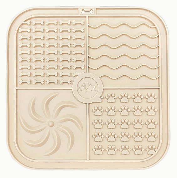 Siliconen Likmat - zuignappen - beige